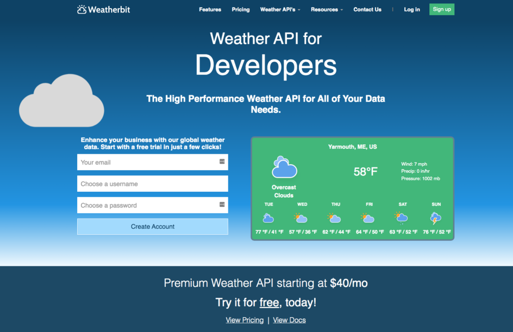Weather Data for Developers