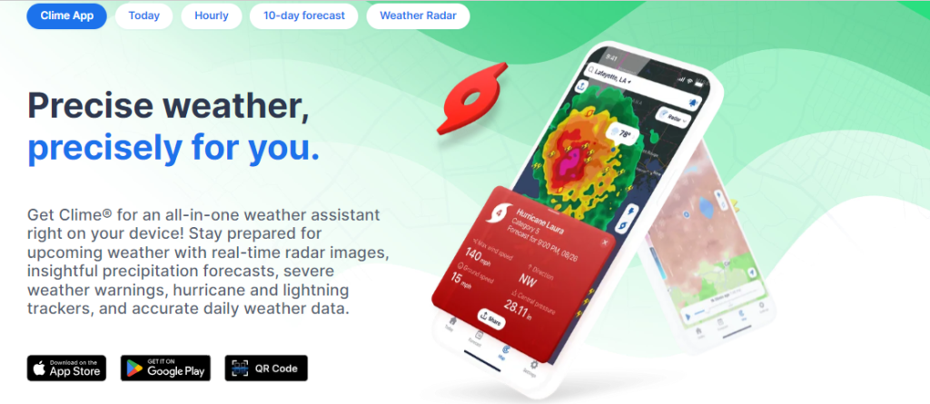 Clime Weather App  with precise weather forecasts