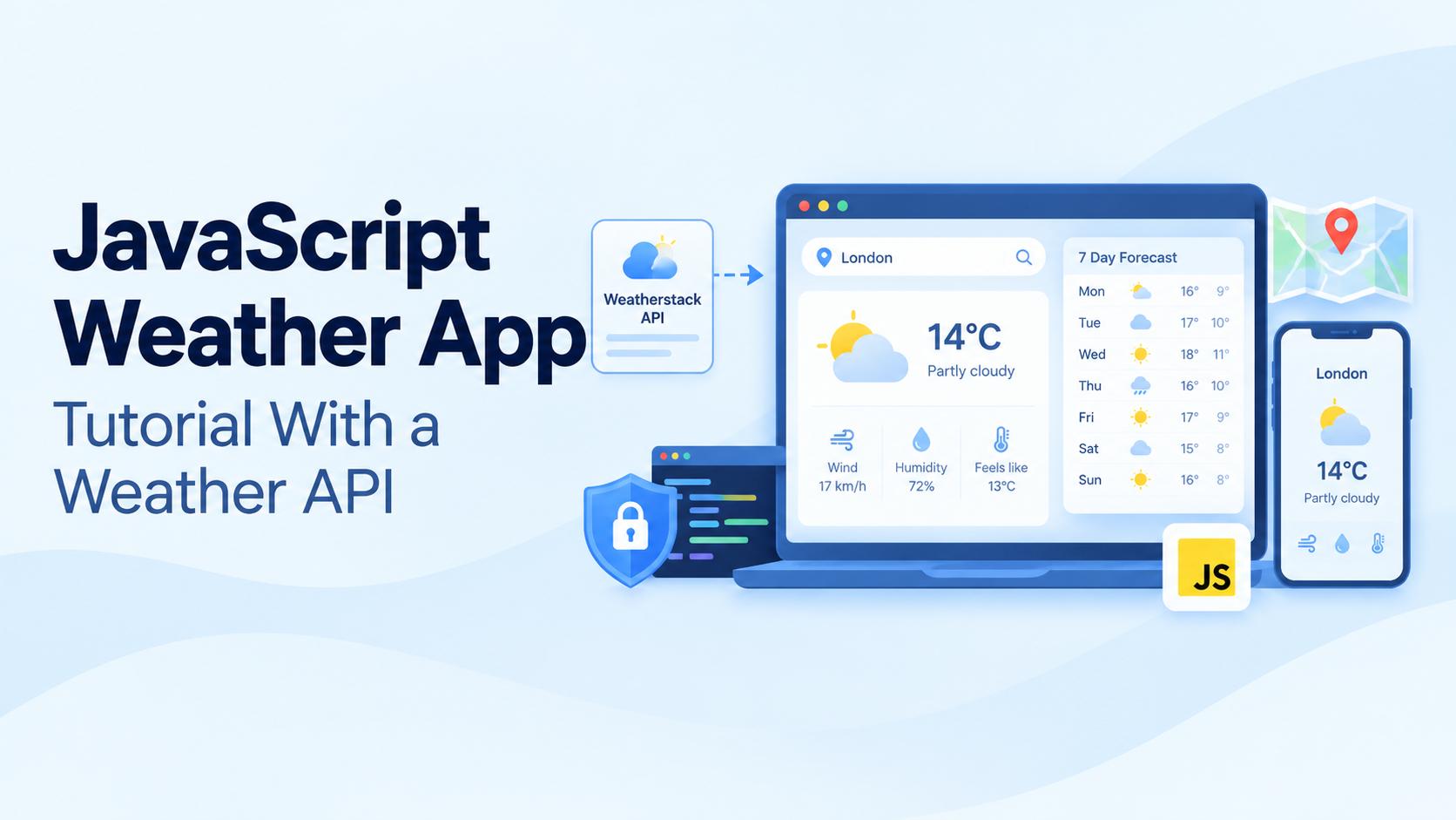 JavaScript Weather App Tutorial Banner